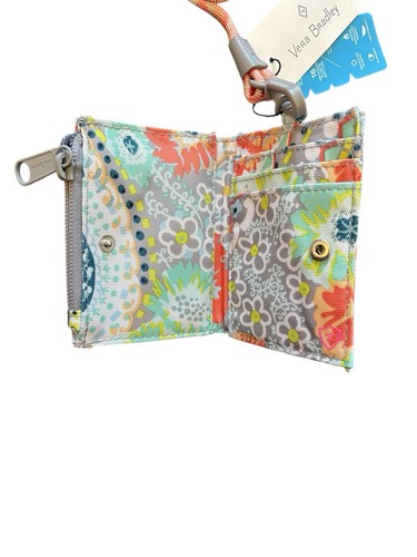 Vera Bradley ReActive RFID Lanyard Card Case Wallet Citrus Paisley New NWT - Picture 3 of 5
