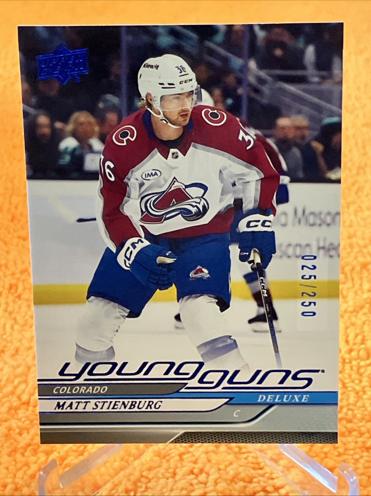 /250 Matt Stienburg 2024-25 Upper Deck Series 2 #486 DELUXE YOUNG GUNS Avalanche