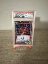 2021 BOWMAN CHROME JEREMY DE LA ROSA AUTO  /5 PSA 10