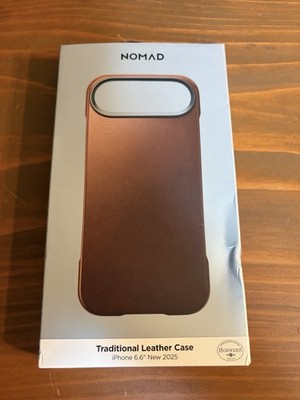 NOMAD Traditional Leather Case for iPhone 17 Air Horween Rustic Brown NEW