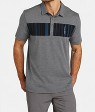 Travis Mathew Polo Shirt Mens Gray Golf Pima Casual Office Performance - XL