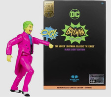 2024 DC COMICS McFarlane Gold Label Batman '66 JOKER Black Light Edition NEW