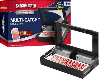 Catchmaster Multi-Catch Mouse Trap, Humane Mouse Trap Indoor for Home, Includes