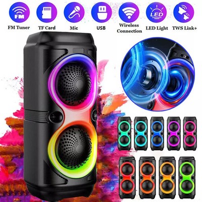 4'' 200W Kabelloser Bluetooth 5.0 Lautsprecher Subwoofer Musikbox TWS + Mikrofon