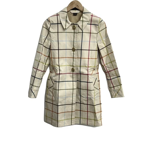 Auth COACH Cappotto donna multi beige chiaro