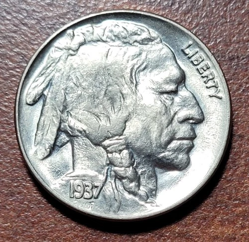 1937 Buffalo Nickel Choice Brilliant Uncirculated BU UNC Lustrous 5c Coin