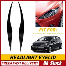 Headlight Eyebrows Eyelid Lids Cover Trim Fit For Ford Fiesta MK7 MK7.5 12-17 UK