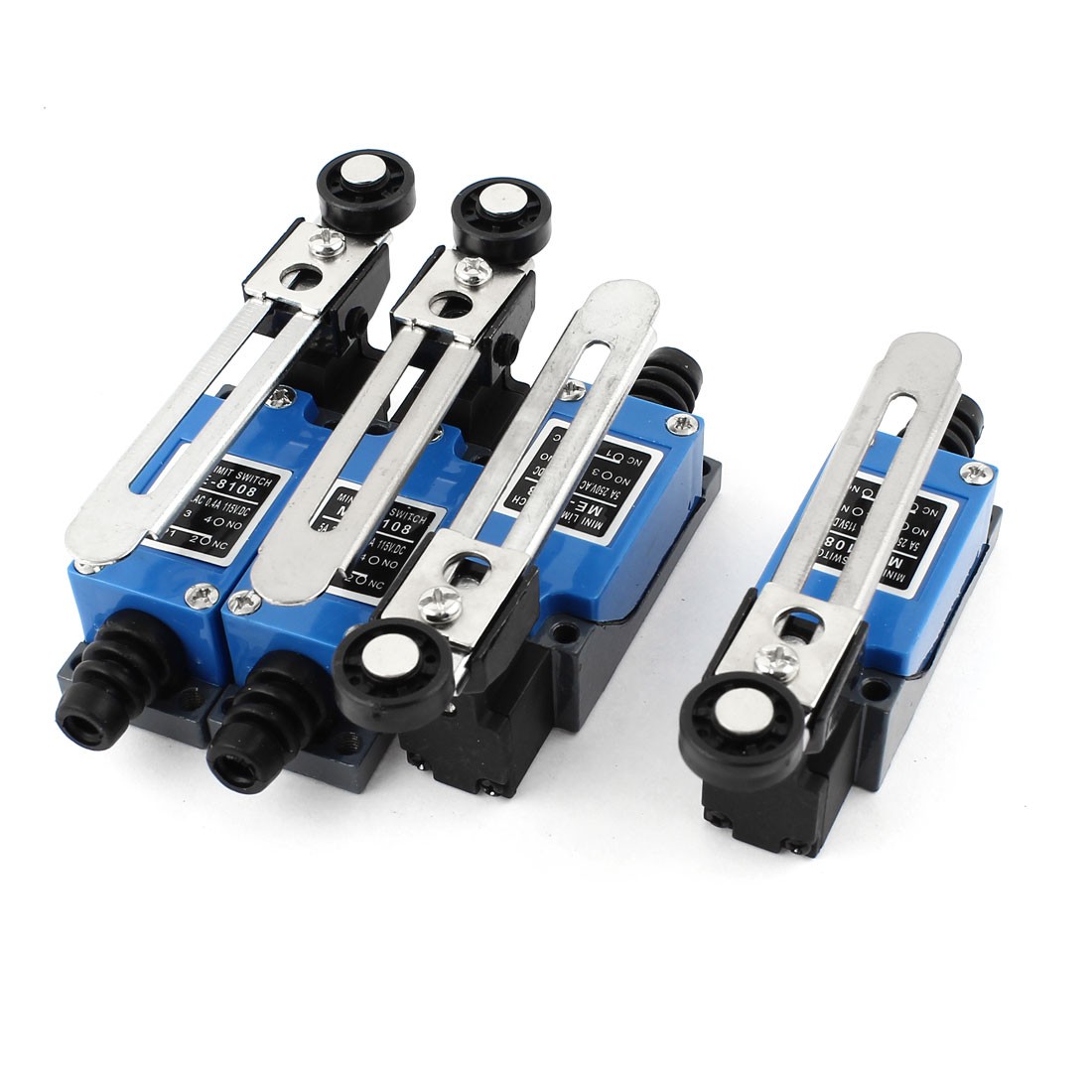 4 x ME-8108 Adjustable Limit Switch Roller Arm 1NO 1NC AC 250V DC 115V