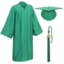 Unisex Matte Graduation Gown Cap Tassel Package for High School Bachelor