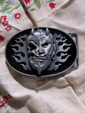 Black Devil Skull Belt Buckle