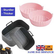 1-2 PCS Air Fryer Silicone Liners by magla, Baking Pan Baskets for Ninja, Cosori