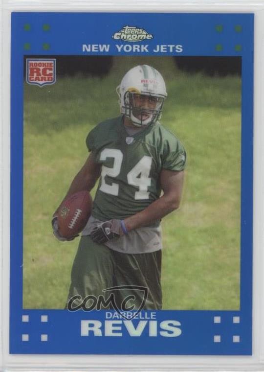 2007 Topps Chrome Blue Refractor Darrelle Revis #TC249 Rookie RC HOF 0gn6