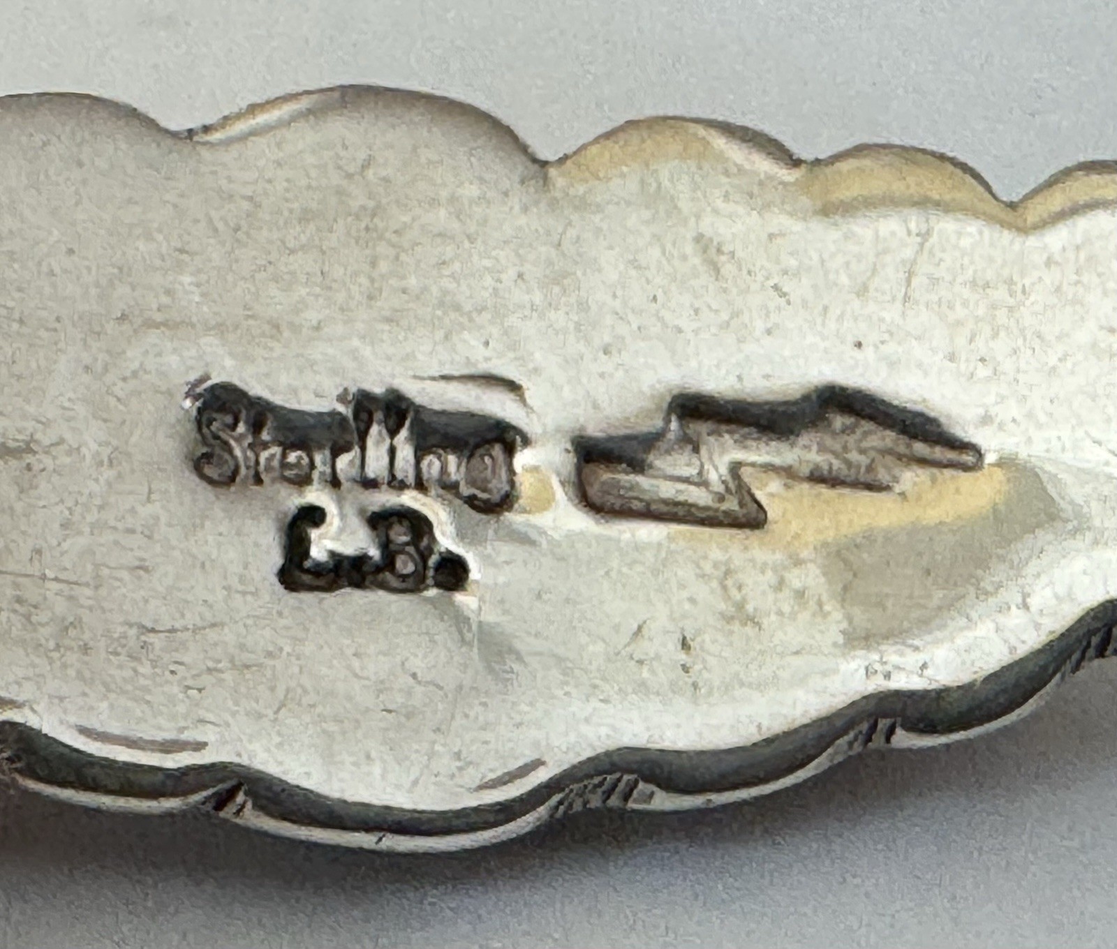 TINY Native American Signed LB Lightning Bolt Ste… - image 9