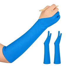 Mjazzynop 2 Pcs Digital Drawing Glove, Long Two-Finger Glove for Large, Blue