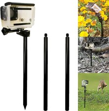 Camera Ground Stake Spike Tripod Mount with 1/4-20 Ball Head Adjustable
