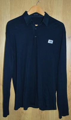 Antony Morato Long Sleeve Polo Shirt Navy Blue - 2XL XXL