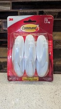NEW Sealed-3M Command 6-Piece 12 Strips Medium Designer Hooks, Item #17081-6EF 0.50 per strip