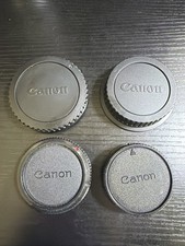 Lot of 4 Vintage Canon FD Rear Lens Caps OEM Japan Taiwan Camera Accessories