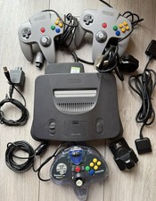 Nintendo 64 N64 Console With 3 Controllers PAL Cables Working, Tested,