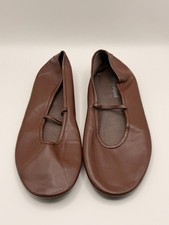 Jeffrey Campbell Women Dancerina Brown Leather  Mary Jane Ballet Flat Sz 7.5