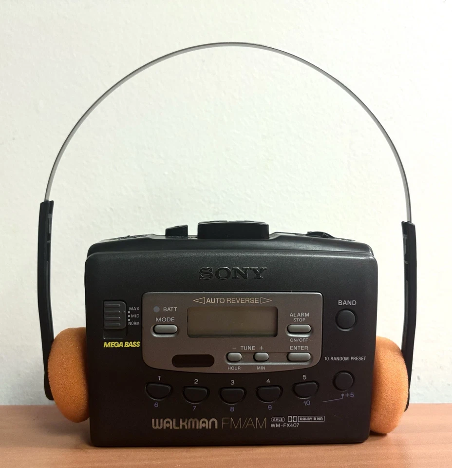 Reproductor de Cassette AM/FM SONY Walkman WM-FX407 - Cinturón Nuevo - Cassette Funciona Radio No Foto 2 de 4