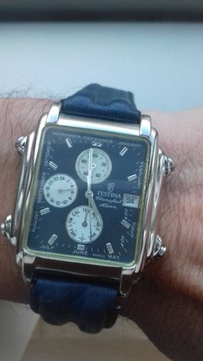 Festina CHRONOGRAPH ALARM SQUARED 6562/3 VINTAGE WATCH MONTRE NOS UHR HERBAY