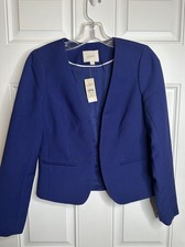 Ann Taylor Loft Women  s Royal Blue Business Blazer Jacket Size 4 New With Tags 