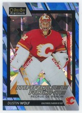2023-24 Upper Deck OPC Platinum Marquee Rookie Blue Fragment Dustin Wolf 47/125