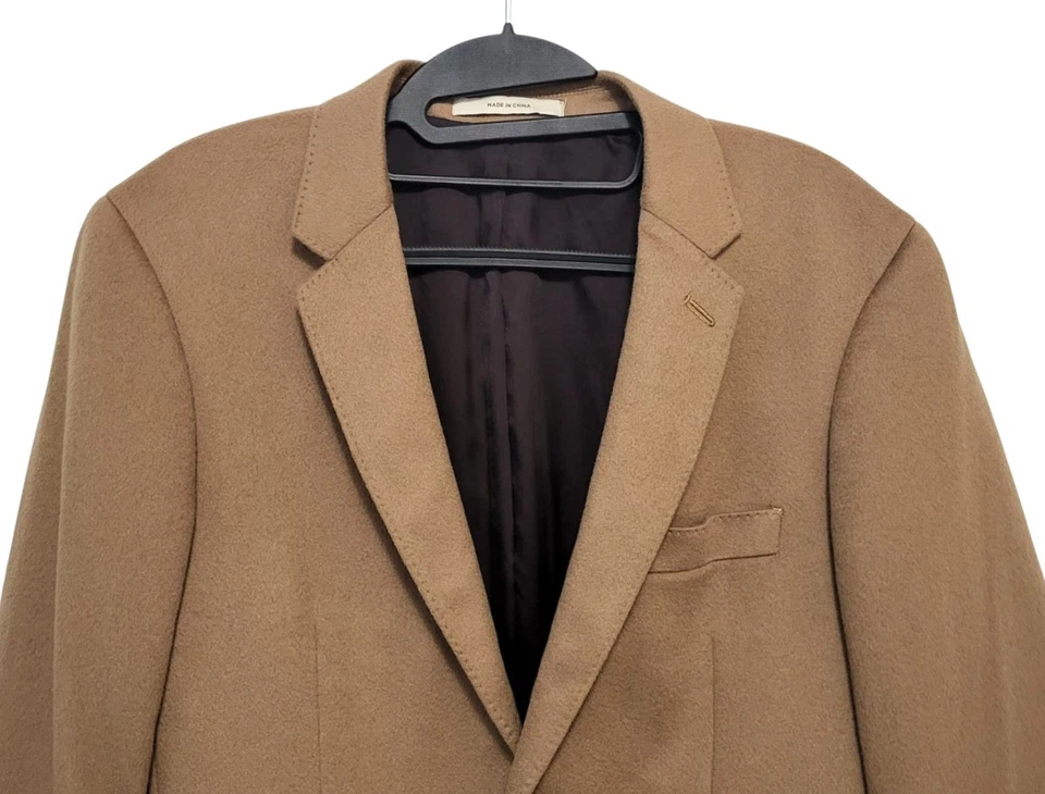 Blazer Club Monaco Grant Fit Loro Piana Cachemira Hombres Talla 36 Camel Chaqueta a Medida Foto 3 de 4