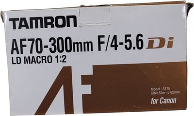 Tamron Af Objektiv 70 300 mm f/4 5,6 Di Ld Macro 1:2 für Tamron A17e Box Tamron schwarz