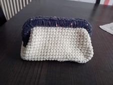 pochette uncinetto fatta a mano 23x15cm chiusura clik clak