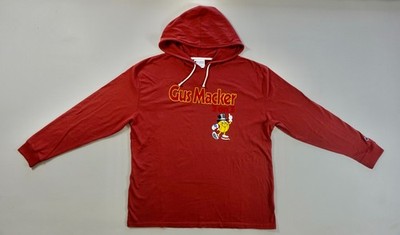 NEW Champion Gus Macker L/S Hooded Lightweight Sweatshirt Red Sz XL Hoodie