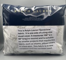 Ralph Lauren Genevieve Floral King 1/2 Duvet Cover 100 Cotton Sateen FABRIC