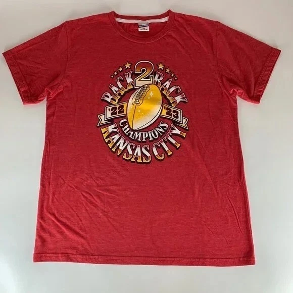 Lot of 5 Kansas City Chiefs NFL Gray Red 47 Brand Charlie Hustle Shirts Mens XL - Image 3 of 4