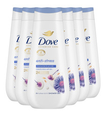 Dove Anti Stress Chamomile & Oat Milk Body Wash 225ml - Pack of 6