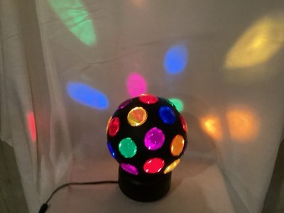 Big Ball of Lite Disco Ball Multicolor Party Light 8'' Sphere Rotates Retro Fun!