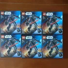 6 LEGO Star Wars Darth Vader Mech 75368 Buildable Star Wars Action Figure-READ