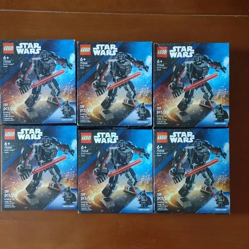 6 LEGO Star Wars Darth Vader Mech 75368 Buildable Star Wars Action Figure-READ