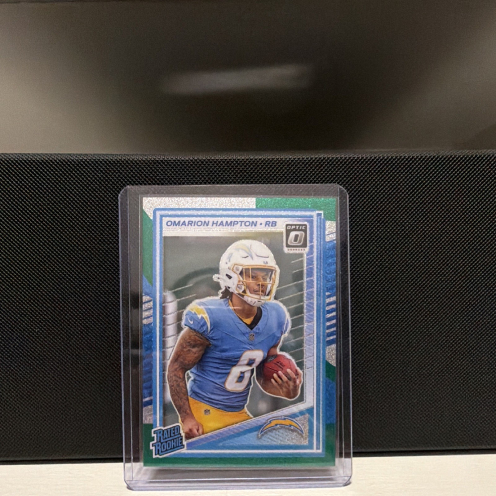2025 Panini Donruss Rated Rookie Omarion Hampton #212 Optic Jazz SSP RC