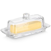 Butterdose Glas Butterglocke ButterbehäLter Transparent