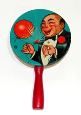 Vintage T. Cohn Inc. Tin Lithograph Noise Maker Antique Litho Rattle Toy USA