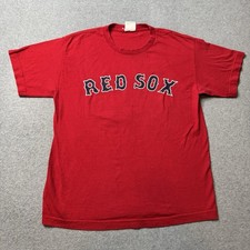 Majestic T Shirt Mens Medium Boston Red Sox MLB Baseball Sports Athletic Adult