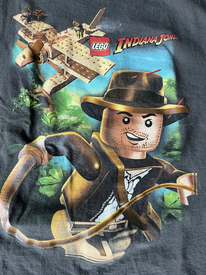 RARE Vintage 2010 LEGO Indiana Jones Boys Graphic T-Shirt  XL-18/20 100% Cotton - Image 2 of 4
