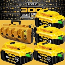 DCB104 XR 4-Port Multi Charger For DEWALT 20V / 4x 12.0Ah DCB210 Battery NEW