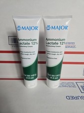  2 Major Ammonium Lactate 12 Moisturizing Lotion Fragrance Free 4.9 oz ea NEW