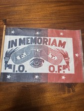 Vintage Odd Fellows Grave Marker Flag/ Fraternal/ Made In The USA