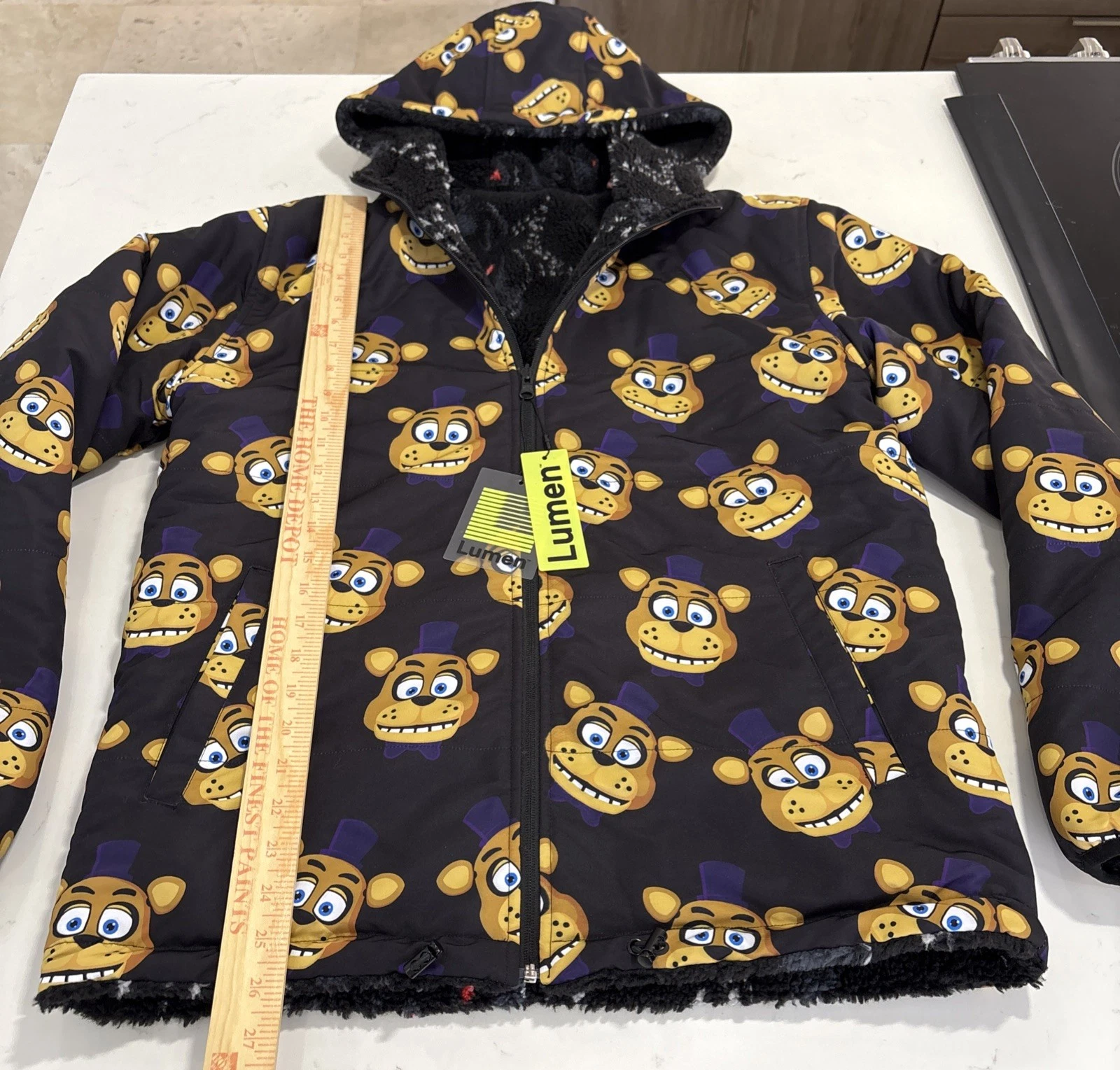 FNAF Rare Reversible Jacket Lumen Theorywear Five Nights at Freddy's Size L NWT image 6