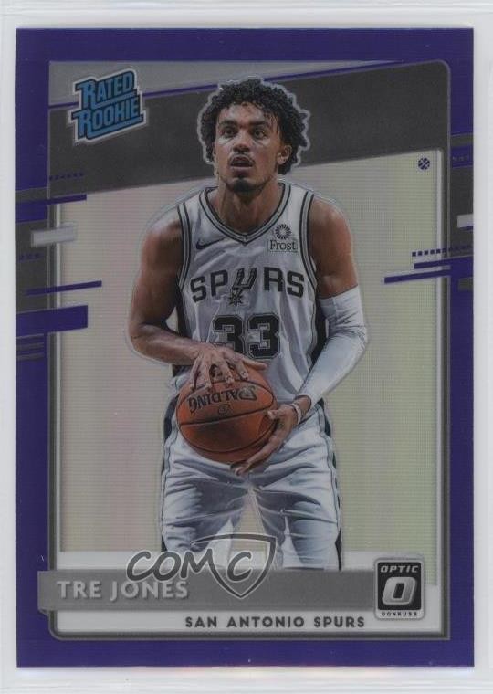 2020-21 Panini Donruss Optic Rated Purple Prizm Tre Jones #188 Rookie RC 0wp8