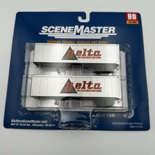 RIMORCHI WALTHERS SCALA 1/87 HO DELTA MOTOR LINES 40' CONFEZIONE DA 2 ARTICOLI # 949-2302 F/S