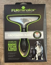 FURminator Dog/Cat Grooming Rake, Grooming Tool, Removes Loose Hair